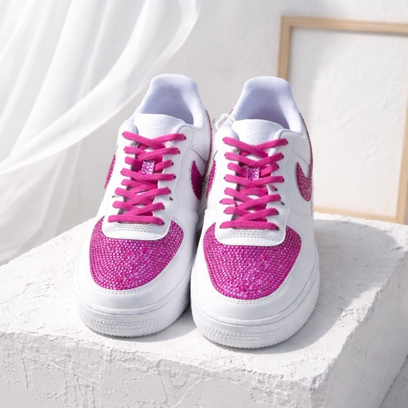 Custom Nike Air AF1 Rhinestone Shoe, Wedding , Prom, Dance, Quincenera - Picture 9 of 13